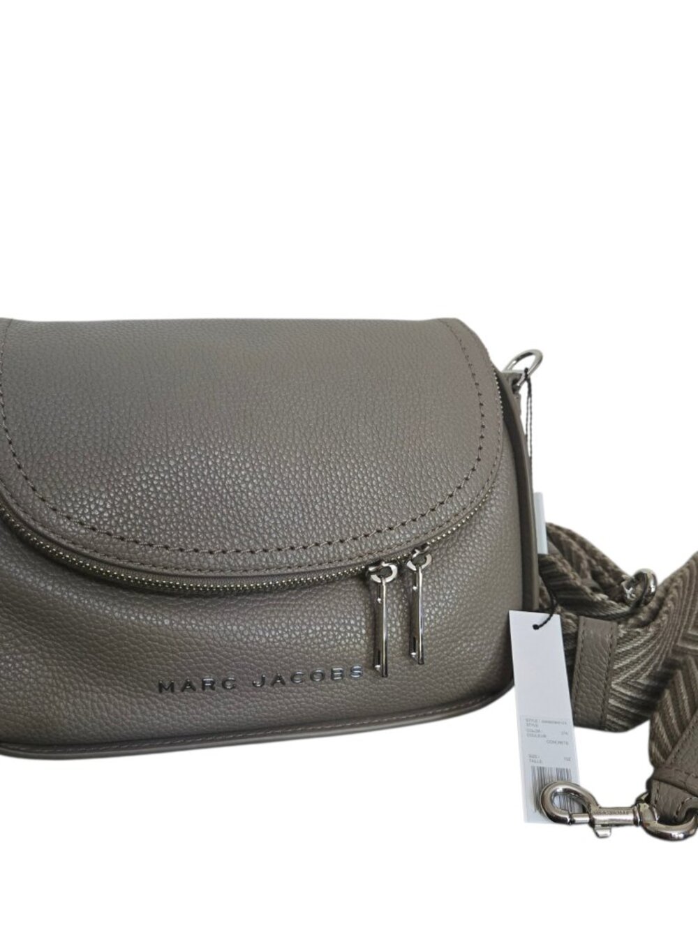 NWT Marc Jacobs Leather Groove Messenger - Concrete